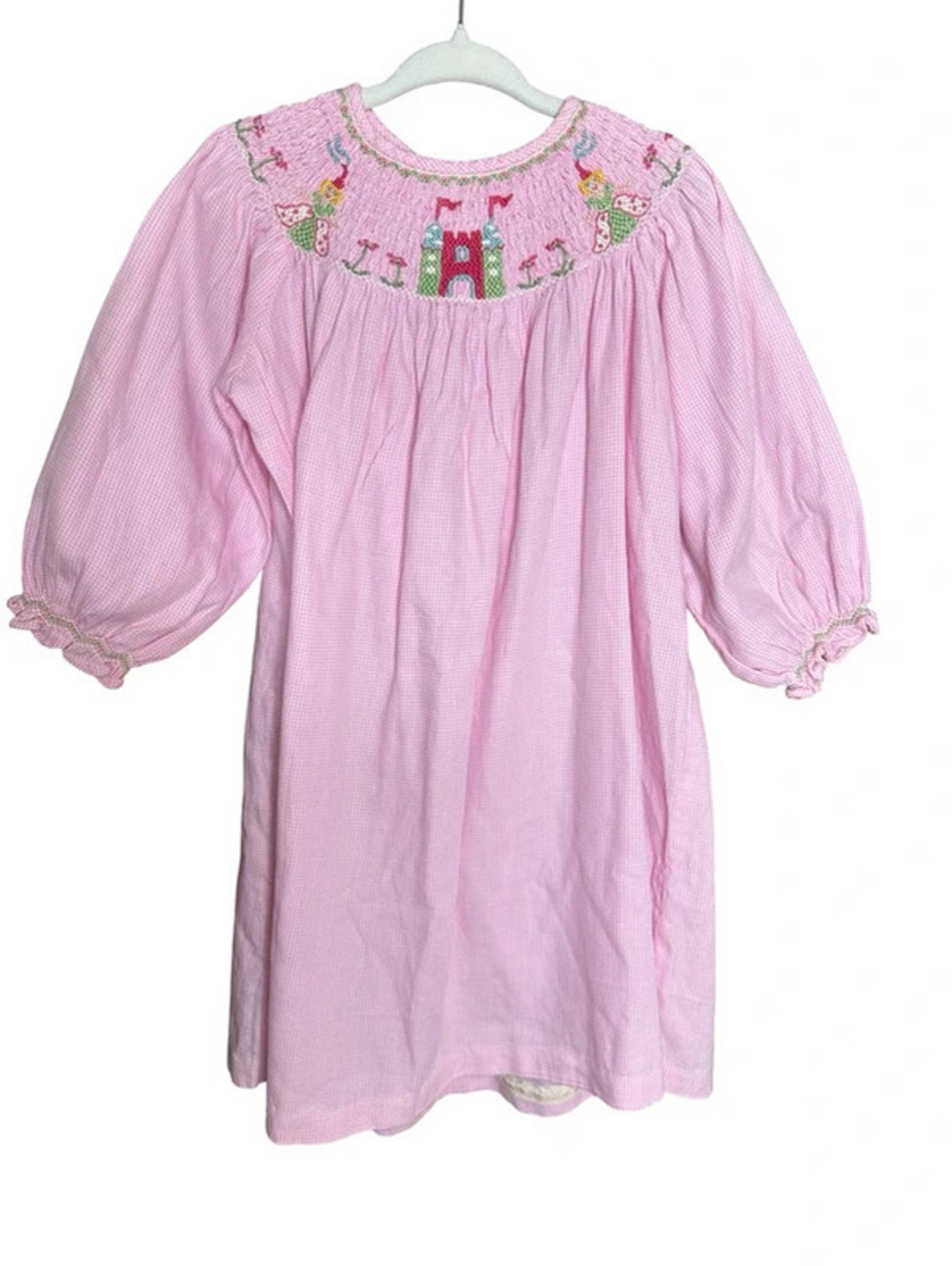 Vintage Princess and the Castle Smocked Dress